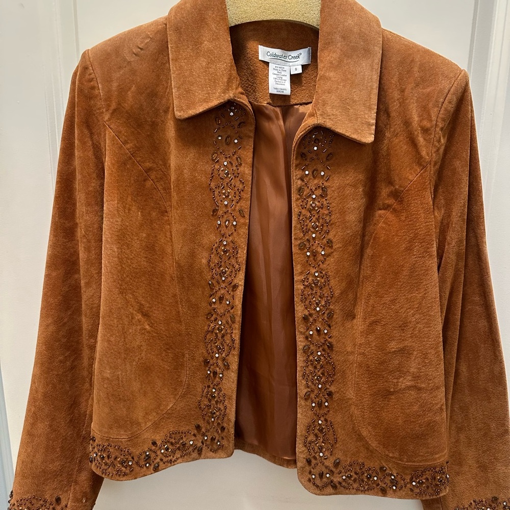 Coldwater Creek Women's Tan Suede Blazer